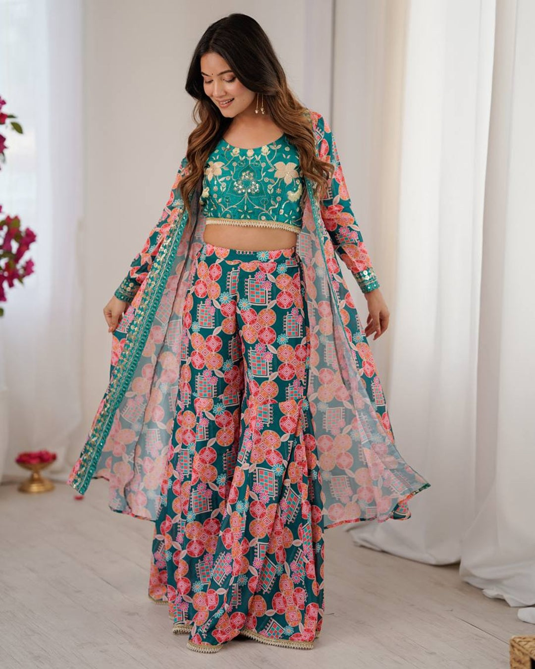 indo western sequin dress Indo Western Sequin Tunic-Pant Set(10% discounts on all prepaid orders   Dailybuyys