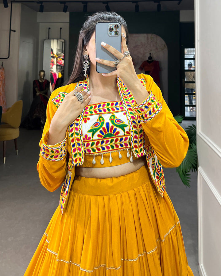 Mustard Muse – Gamthi Elegance for Navratri