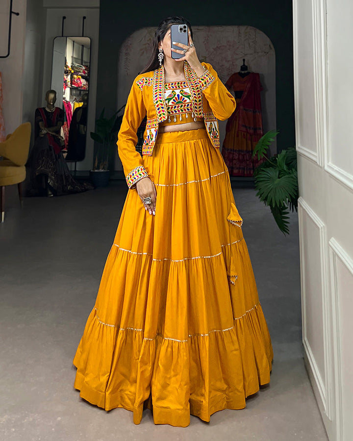 Mustard Muse – Gamthi Elegance for Navratri