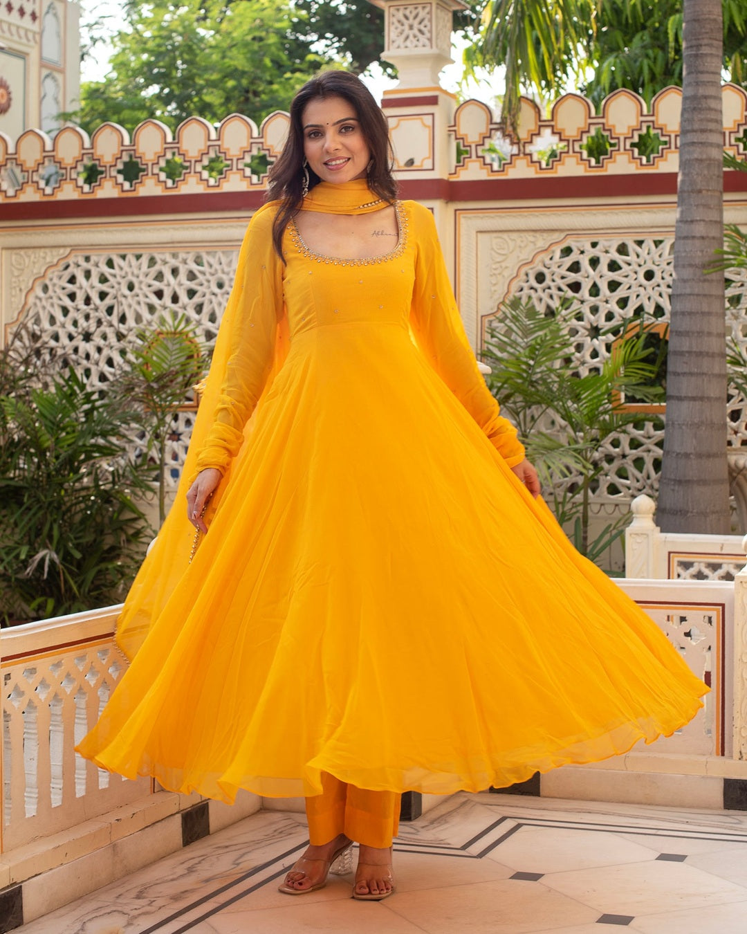 Elegant Yellow Ensemble – Effortless Charm in Every Stitch