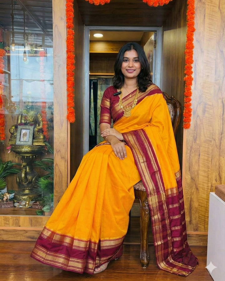 Mysore Silk Zip-Front Gown with Jacquard Work Saree – Designer Fusion Edition