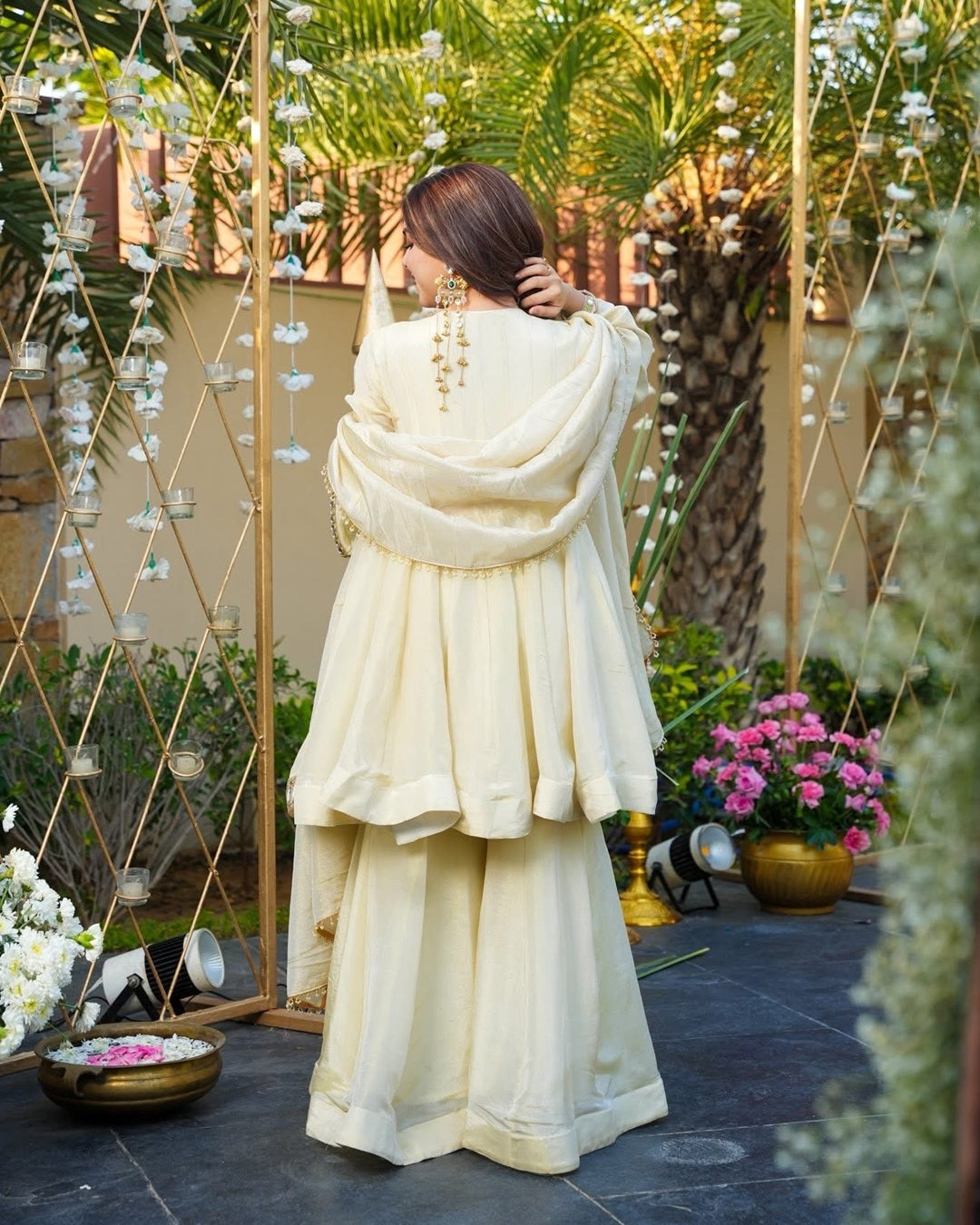 Ivory Royal Sheeshmahal Sharara Set