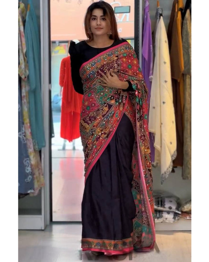 Elegant Zip Gown with Digital Print Dupatta