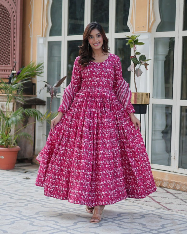 Pink Premium Readymade Kurti with Pant & Dupatta Set – Elegant & Comfortable!
