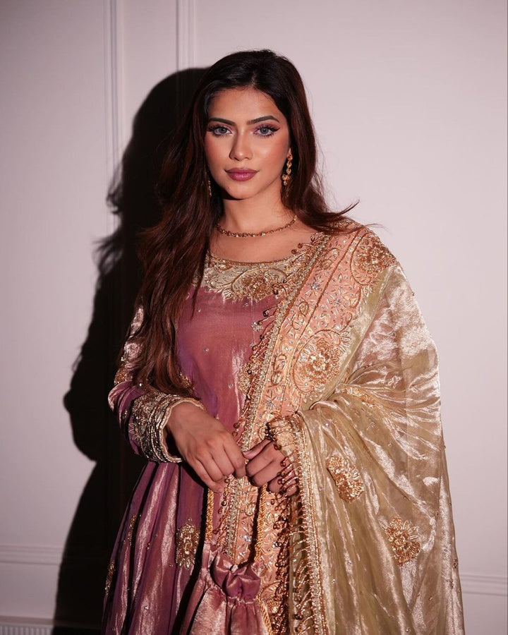 Peach Gold Designer Royal Suit