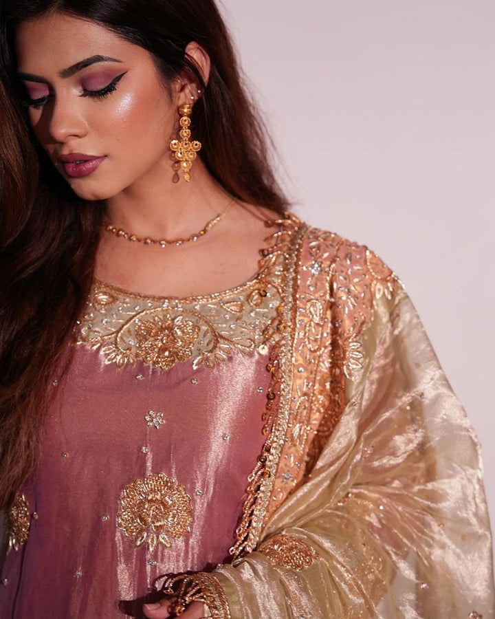 Peach Gold Designer Royal Suit