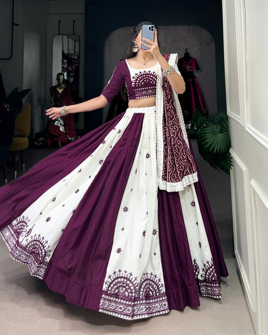 Heritage Shine – Mirror Work Chaniya Choli
