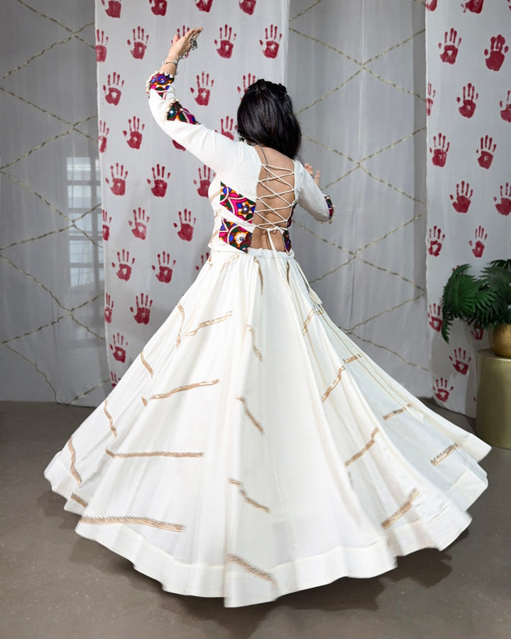 Ethereal Elegance – White Chaniya Choli Set