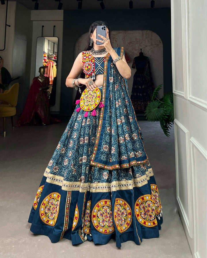 Rayon Navratri Chaniya Choli with Foil Work
