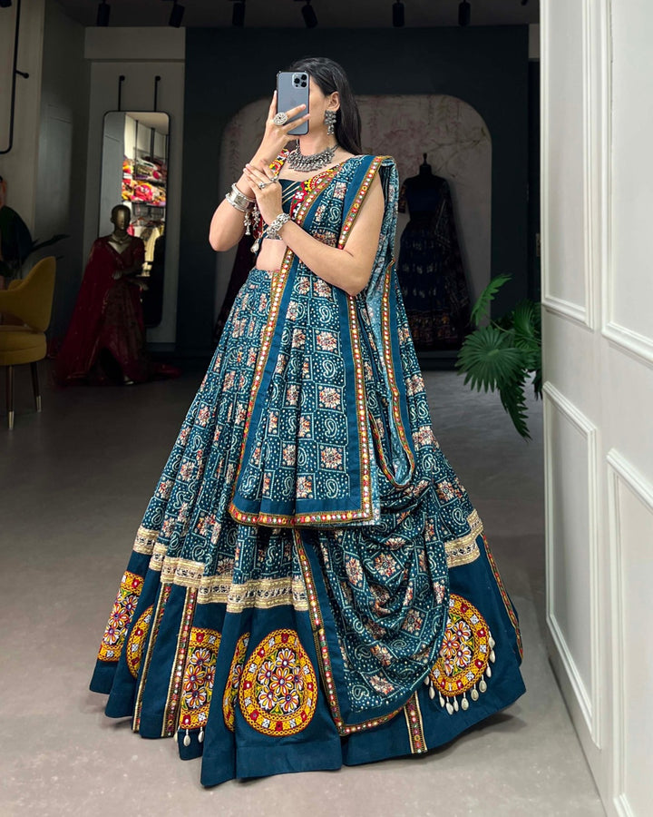 Rayon Navratri Chaniya Choli with Foil Work