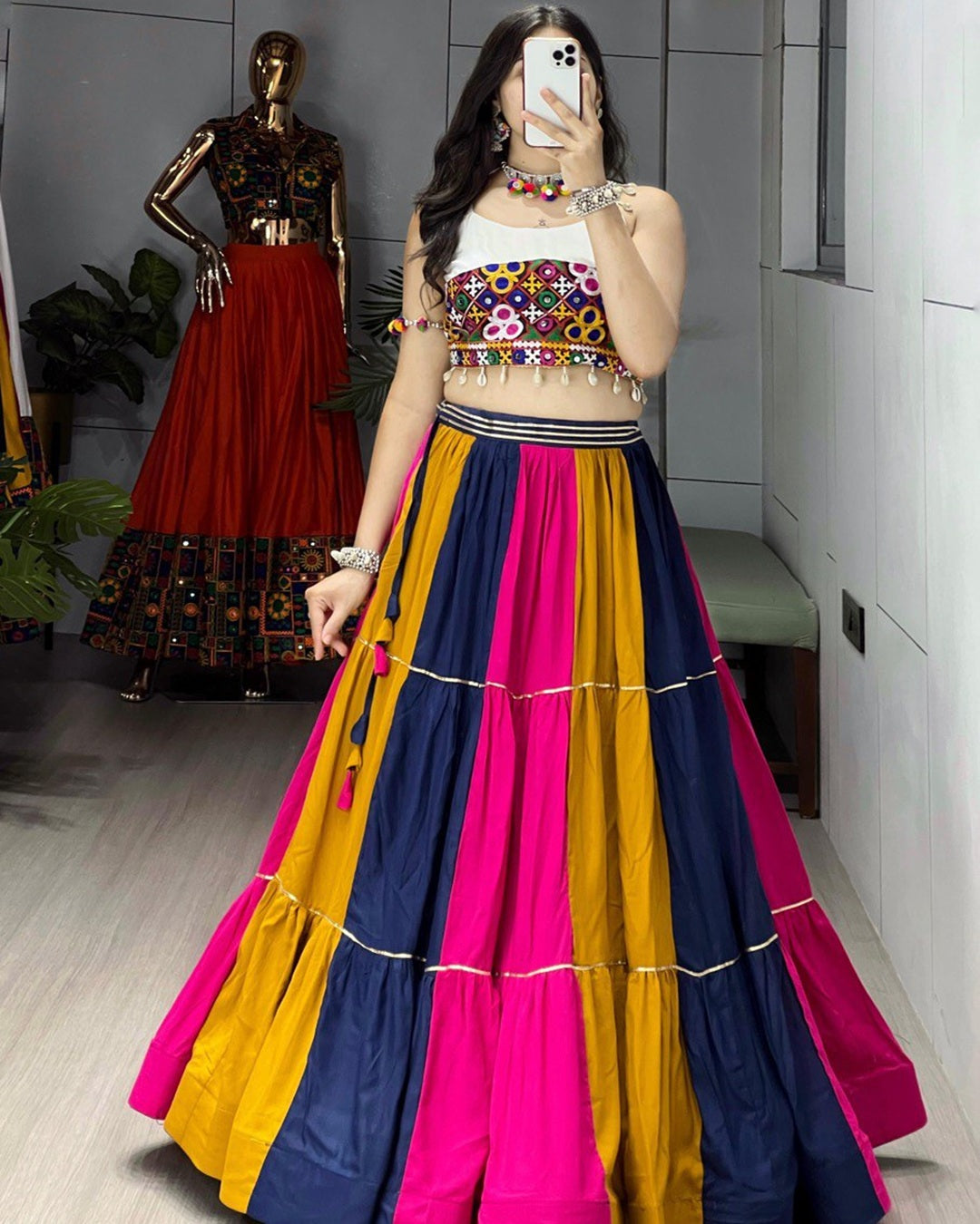 Rainbow Radiance – Navratri Lehenga Set