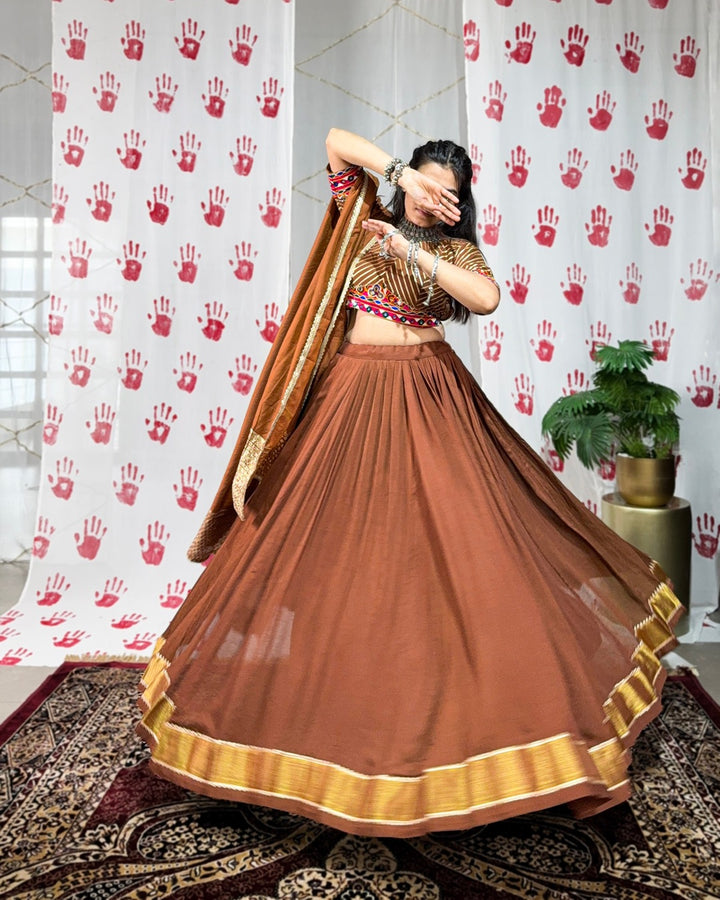Traditional Chanderi Lehenga for Navratri