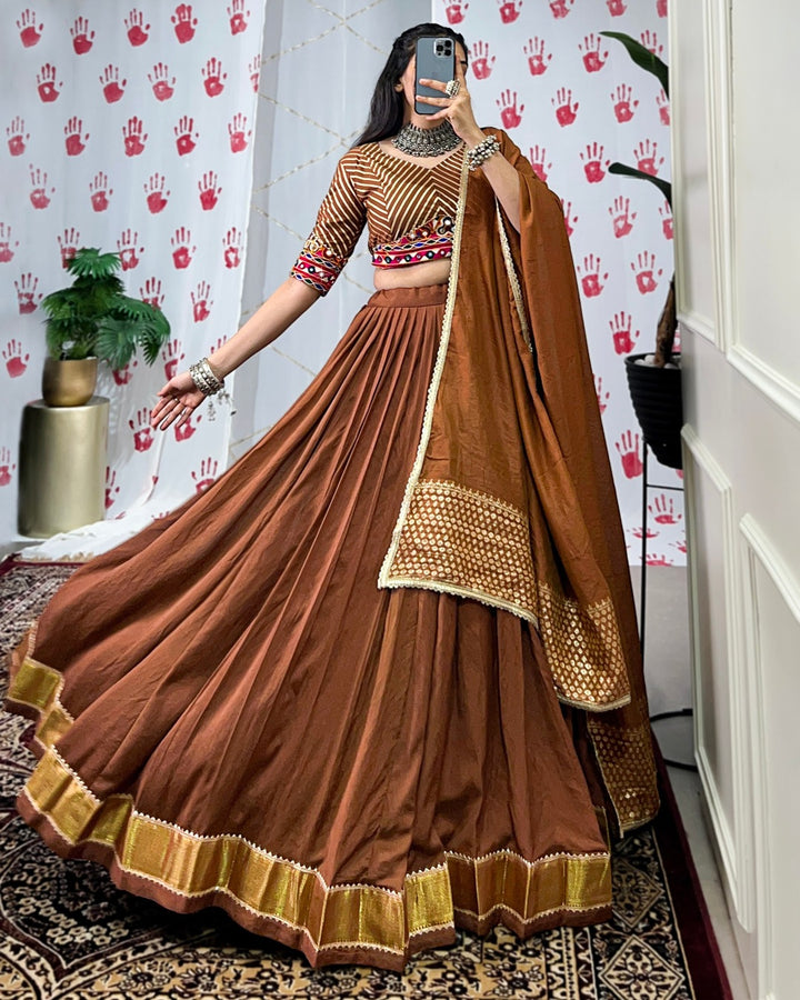 Traditional Chanderi Lehenga for Navratri