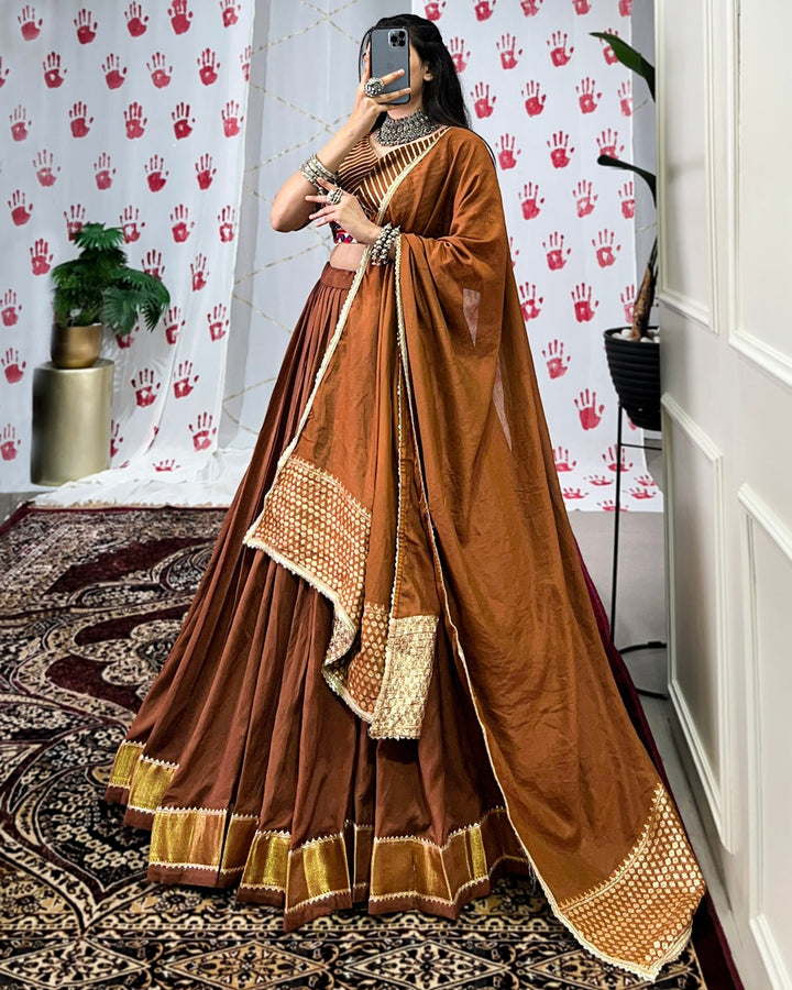 Traditional Chanderi Lehenga for Navratri