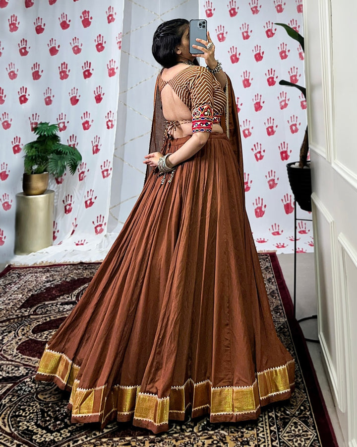 Traditional Chanderi Lehenga for Navratri