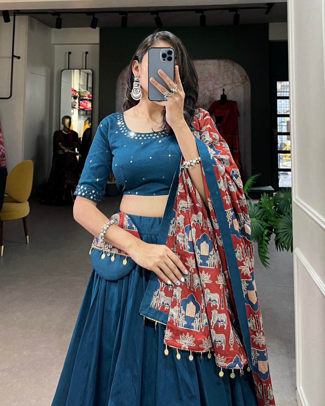 Navratri Special Firozi Lehenga