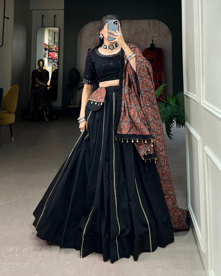 Navratri Black Lehenga Set