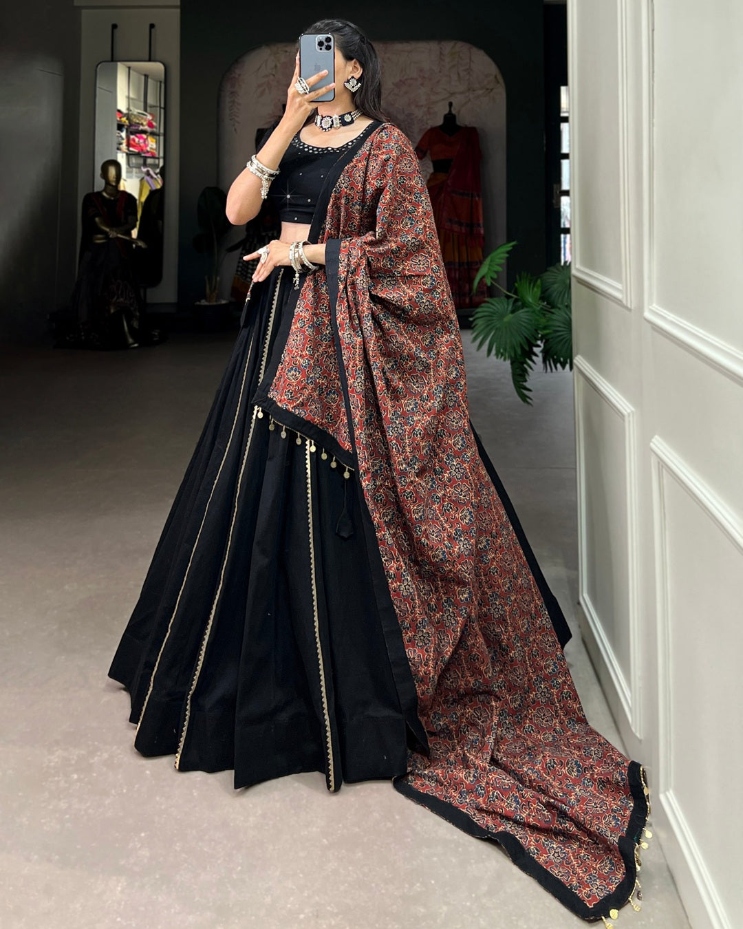 Navratri Black Lehenga Set