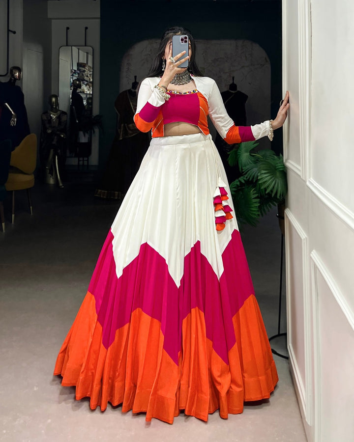 Triple Hue Magic – Navratri Special Lehenga Choli