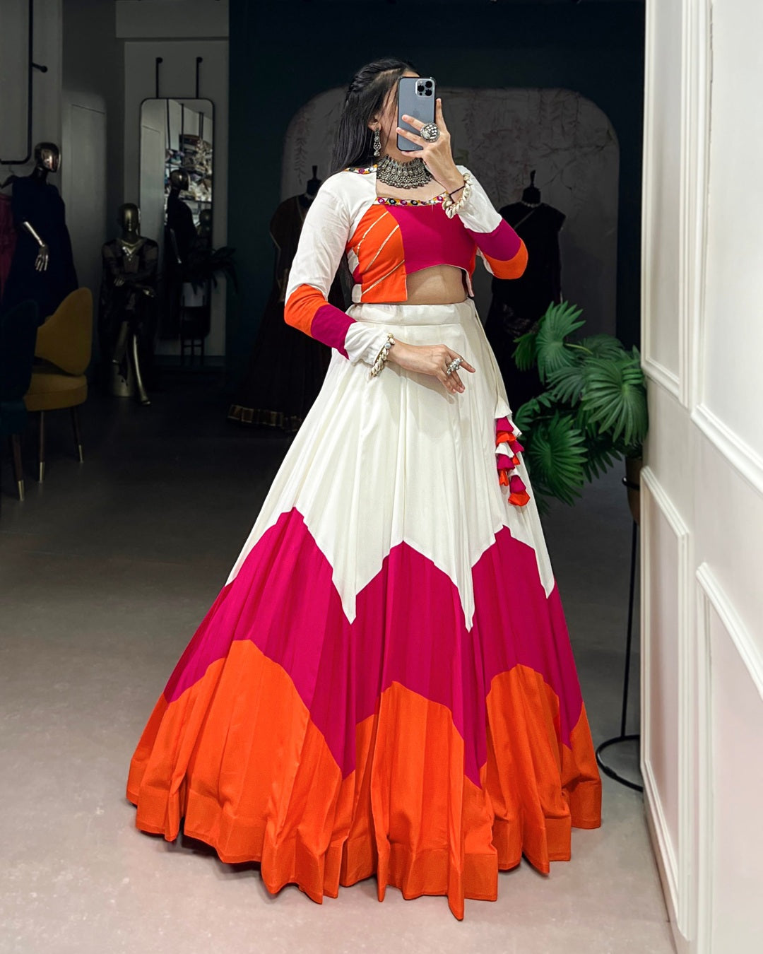 Triple Hue Magic – Navratri Special Lehenga Choli