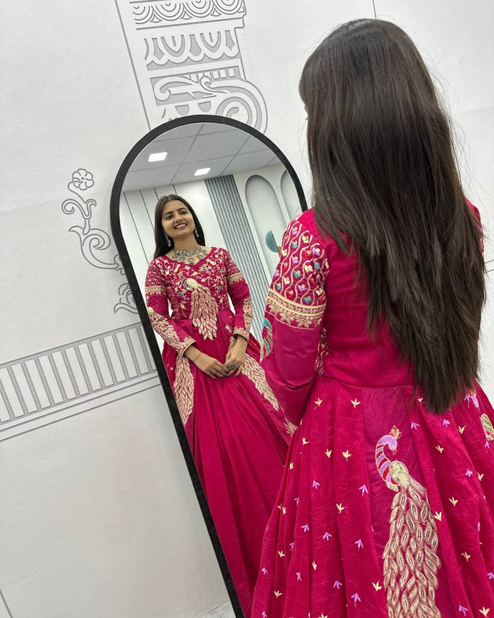 Crimson Festive Crop Top & Shrug Lehenga Set